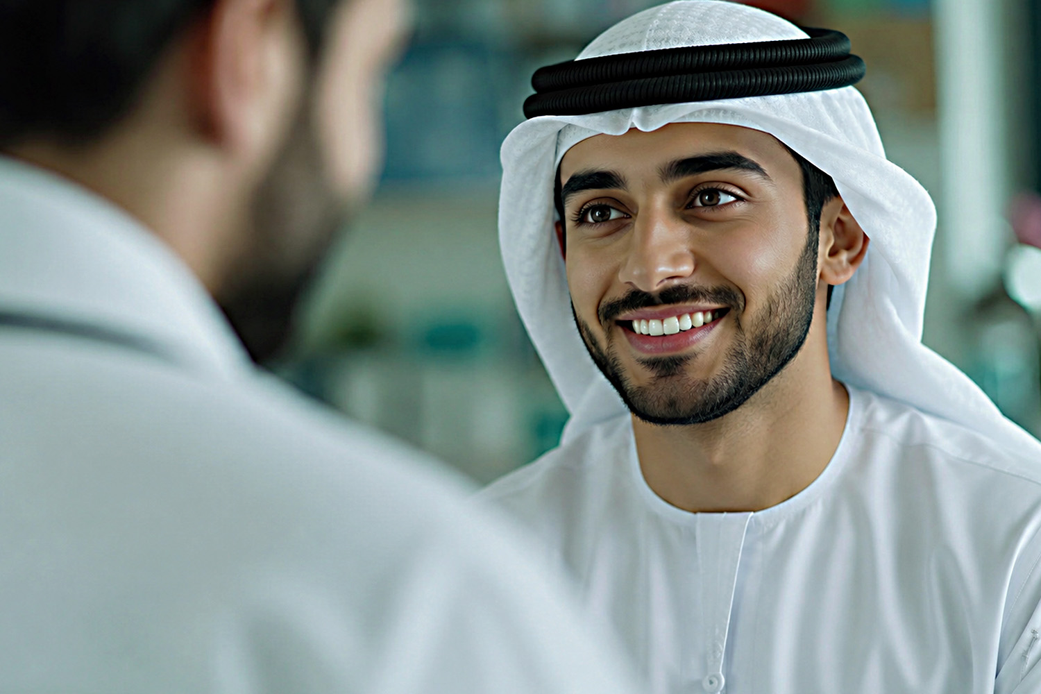 Emirati physician in consultation